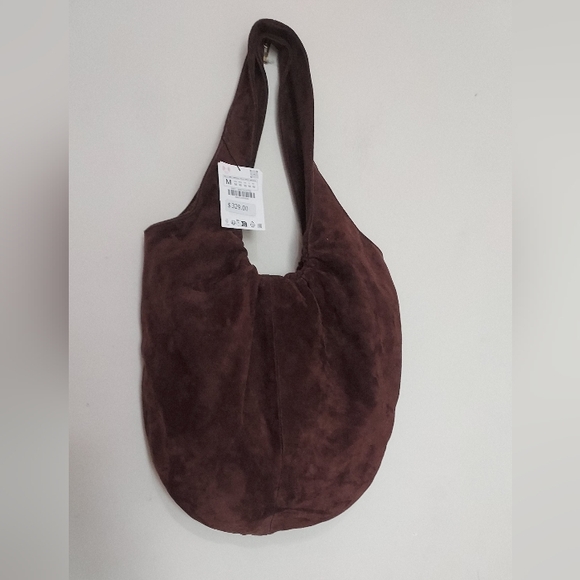 Zara Brown Suede Shoulder Bag - Picture 4 of 10